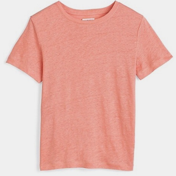 NWT Hudson North The Summer Oversized Linen T-Shirt S Rose - Picture 1 of 12